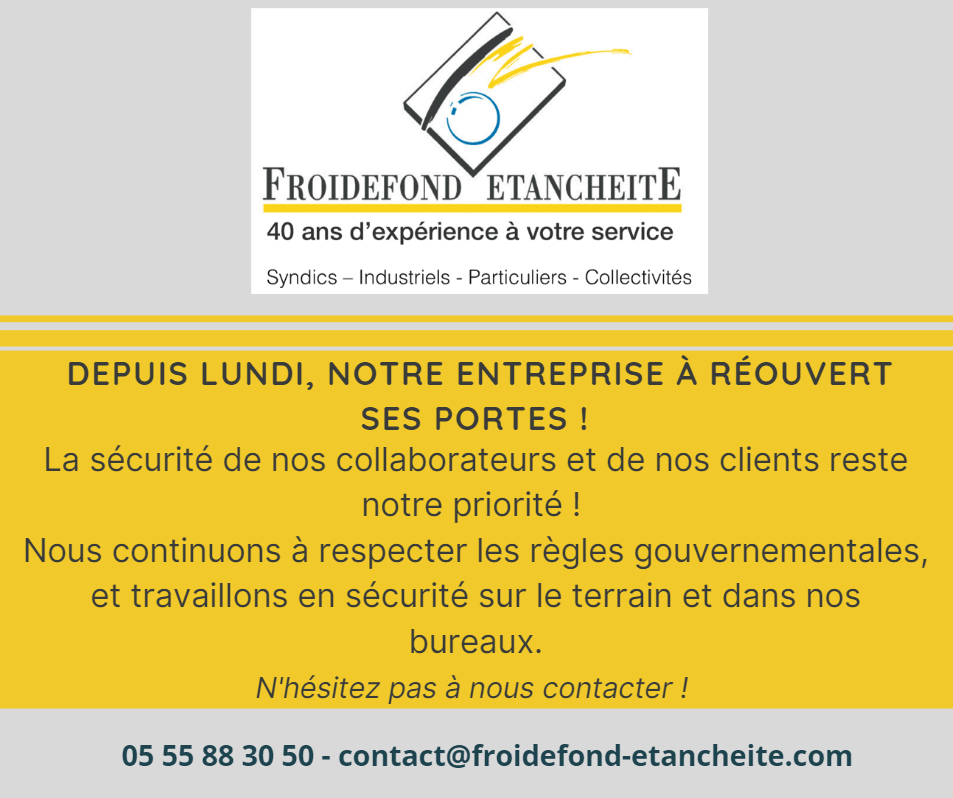 Nous reprenons notre activité ! OK